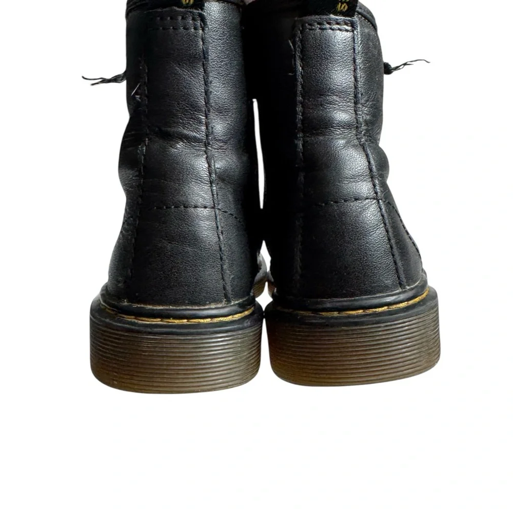 Dr Martens Junior 1460 Softy T Leather Lace Up Combat Boots Black Size‎ 2 EUR 33